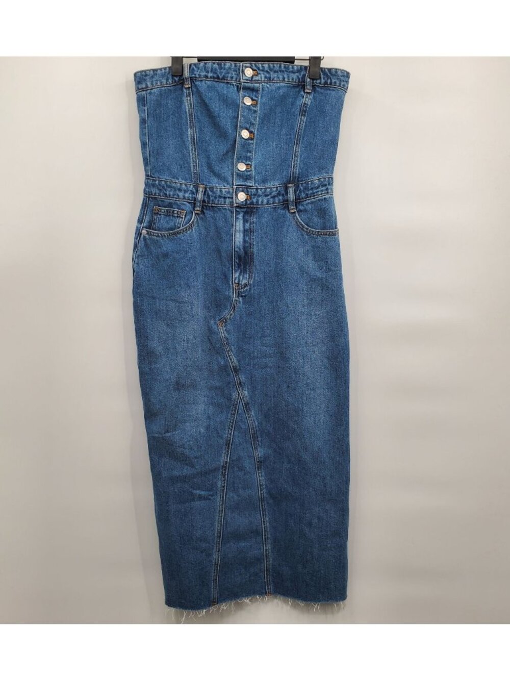 Showpo Stapless Keyla Midi Dress Women Size US 8 NWT Button front Shirred